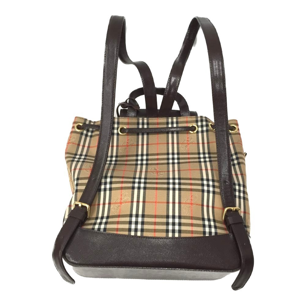 Burberry Bachek Shadow Black Horse Backpack Beige Tan Brown - Picture 2 of 8